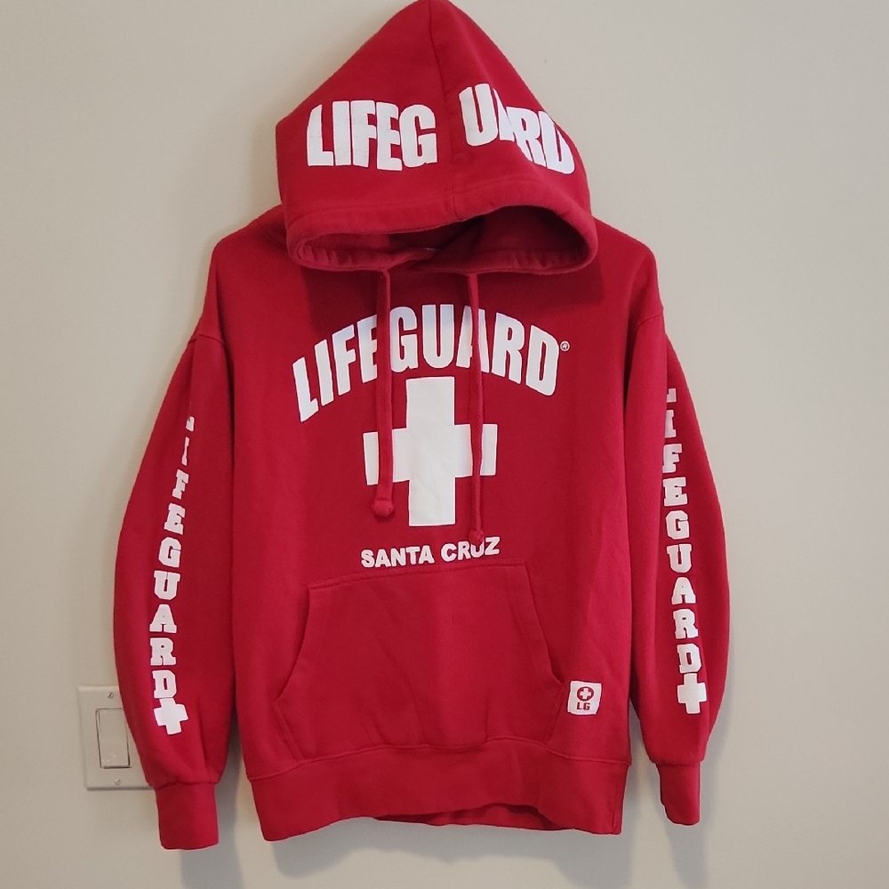 LIFEGAURD SANTA CRUZ Red Hoodie